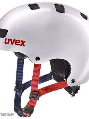 Akční Cena uvex race silver 3 dětská přilba, bílá/stříbrná