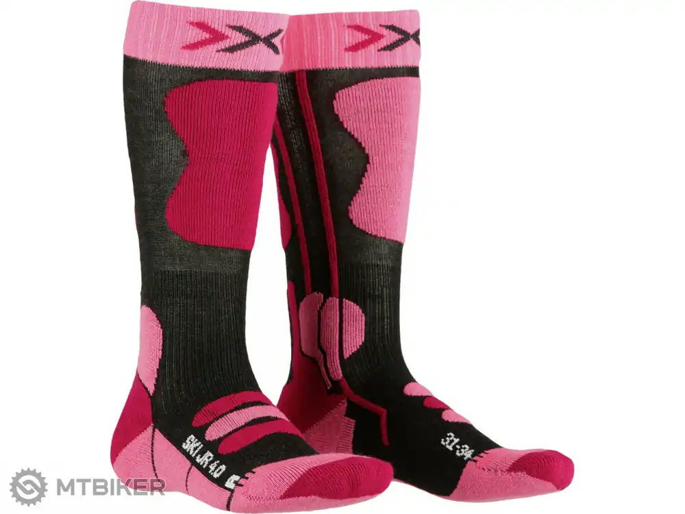 Levný X-BIONIC sKI JUNIOR 4.0 dětské ponožky, růžová/černá