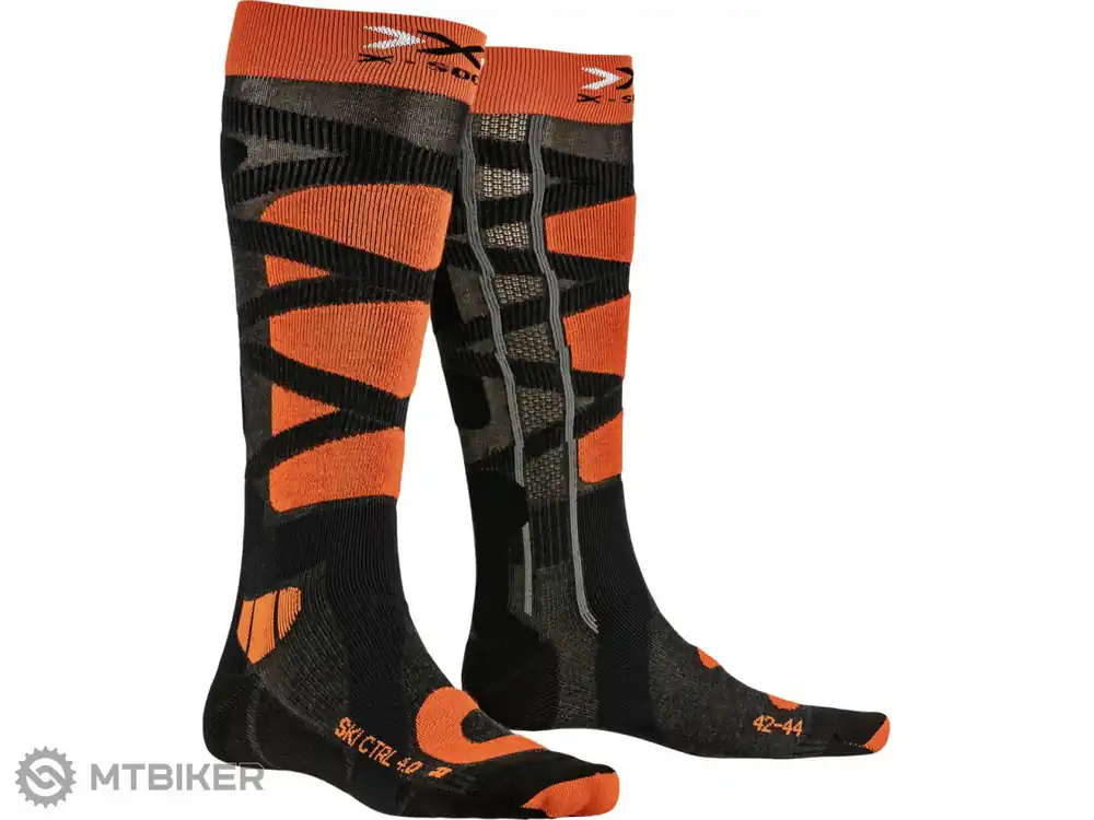 Vysoce Kvalitní X-BIONIC SKI CONTROL 4.0 ponožky, černá/oranžová