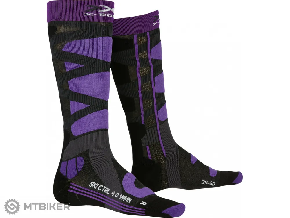 X-BIONIC SKI CONTROL 4.0 dámské ponožky, černá/fialová Finální Výprodej