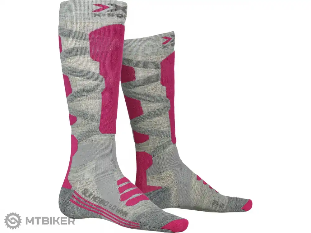 Top Prodej X-BIONIC SKI SILK MERINO 4.0 dámské ponožky, šedá/růžová