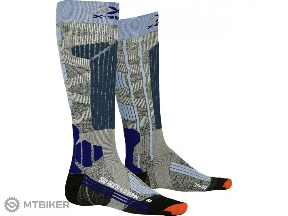 X-BIONIC SKI RIDER 4.0 dámské ponožky, šedá/černá Jen Po Omezenou Doba