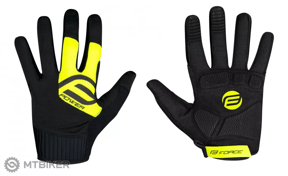 Tovární Cena FORCE MTB Power rukavice, černá/fluo