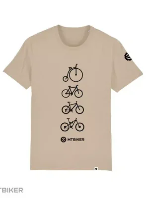 MTBIKER BIKE HISTORY tričko, hnědé Nízká Cena