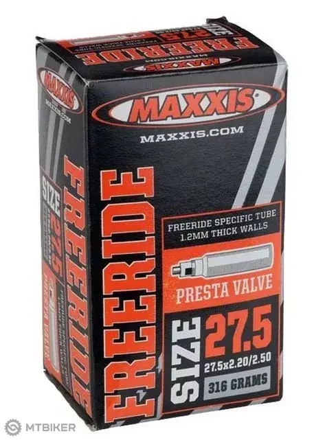 Dokud Zásoby Vydrží Maxxis FREERIDE 27.5" x 2.2-2.5" duše, galuskový ventilek