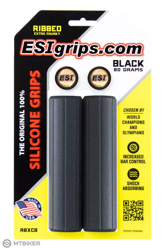ESI Grips Ribbed Extra Chunky gripy, 80 g, černé Výhodná Nabídka