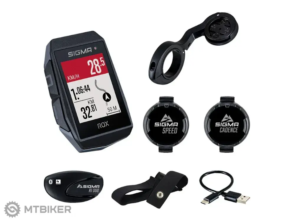 SIGMA ROX 11.1 EVO GPS cyklopočítač + sada senzorů, černá Nejprodávanější