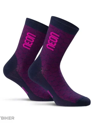 Bezpečná Platba Neon 3D ponožky, purple/fluo/blue