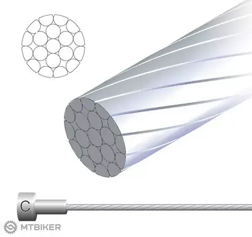 Jagwire 8009850-4 silniční brzdové lanko, 1.5 x 1 700 mm, nerez, Campagnolo Jen Po Omezenou Doba