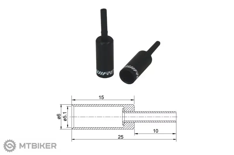 Nejlepší Cena Jagwire BOT060BJ koncovka bowdenu s ochranou, Al, 5mm, černá