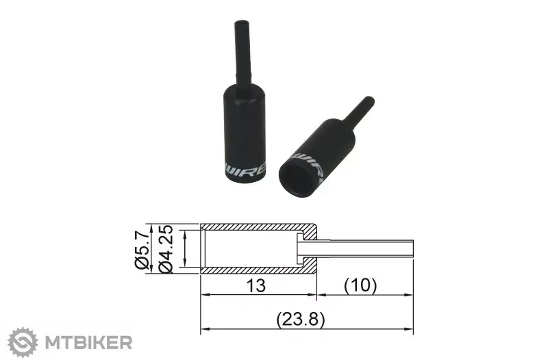 Objednat Nyní Jagwire BOT723BJ Alu Lined 4 mm koncovka řadicího bovdenu utěsněná (1 ks) - černá
