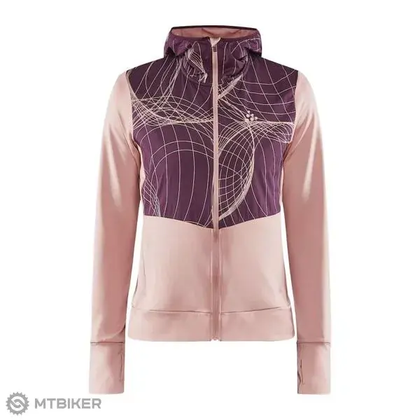 CRAFT ADV Charge Hood dámská mikina, růžová/fialová Pouze Dnes