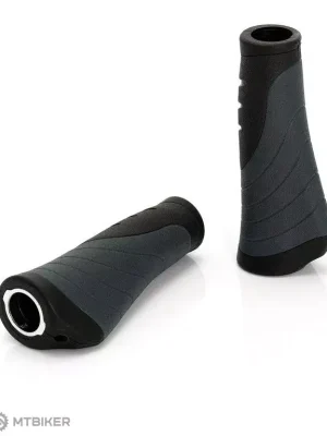 XLC GR-S04 Ergonomic gripy, 135/92 mm, černá/šedá Sleva