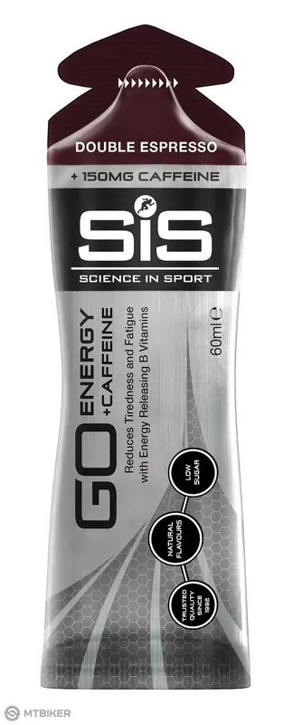 SiS GO Energy + Caffeine energetický gel, 60 ml, double espresso Originální