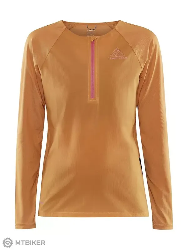 Pouze Dnes CRAFT PRO Trail Wind LS dámské triko, oranžová