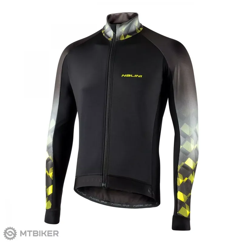 Nalini B0W CRITERIUM JKT bunda, černá/neon zelená Jen Po Omezenou Doba