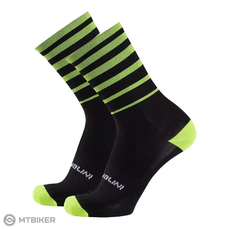 Značkový Nalini Gravel ponožky, černá/neon žlutá