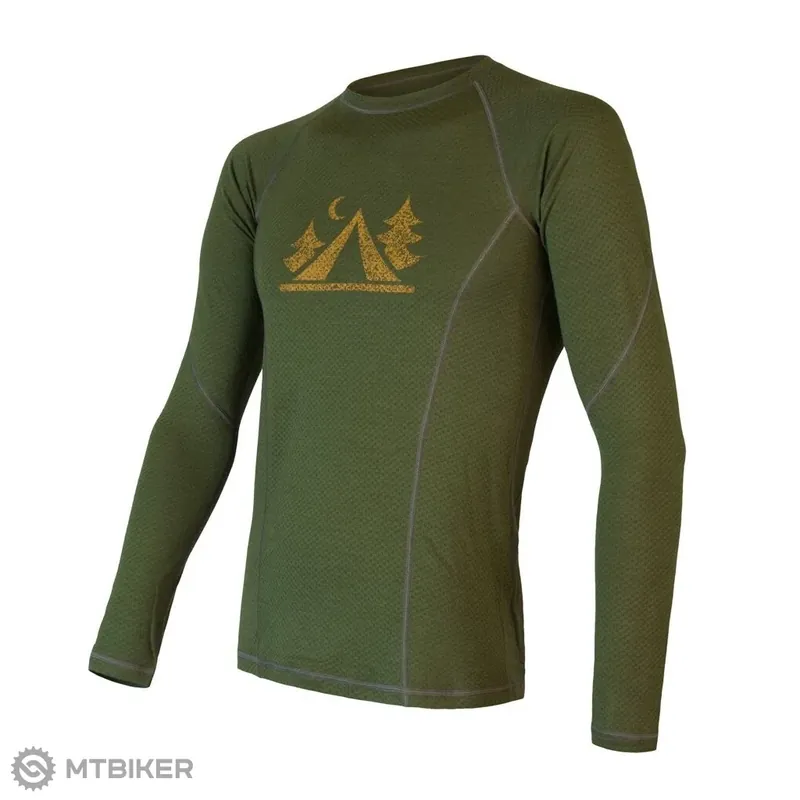 Sensor MERINO DF CAMP tričko, safari green Speciální Cena