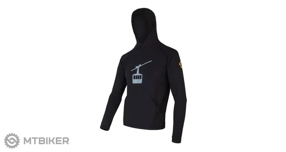 Finální Výprodej Sensor MERINO UPPER GONDOLA klokanka mikina, černá