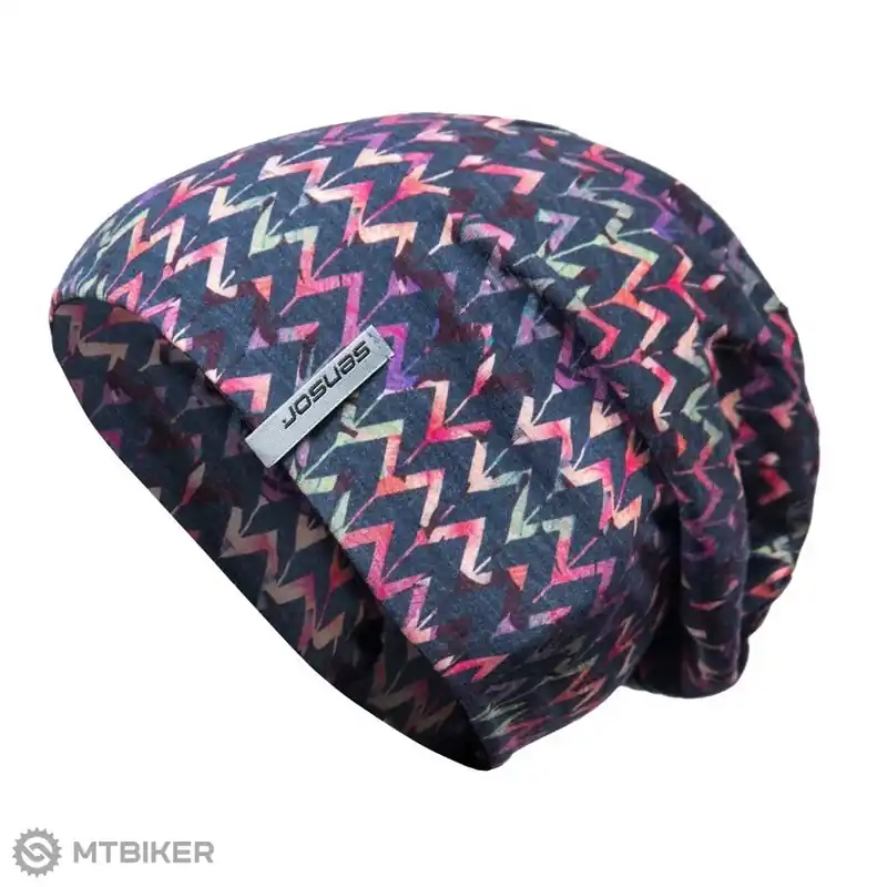 Sensor Merino Impress čepice, deep blue/origami Značkový