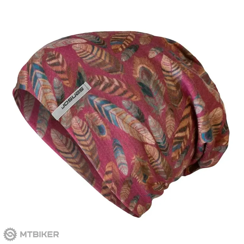 Nová Kolekce Sensor Merino Impress čepice, lilla/feather