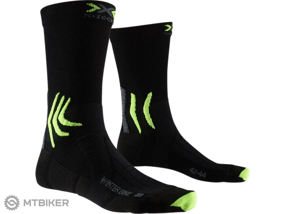 X-BIONIC x-SOCKS BIKE 4.0 zimní ponožky, černá/žlutá Jen Po Omezenou Doba