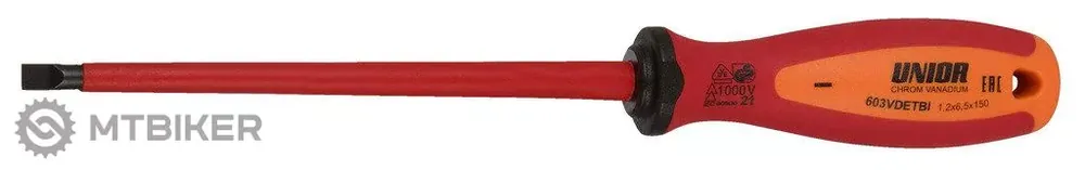 Značkový Unior šroubovák plochý VDE TBI, 0.4 x 2.5 x 75 mm