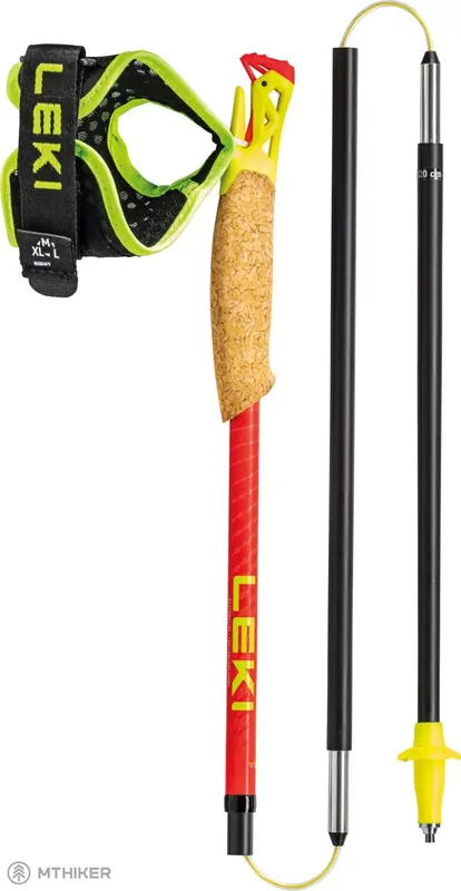Super Cena LEKI Ultratrail FX.One Superlite hole, bright red/neonyellow/naturalcarbon