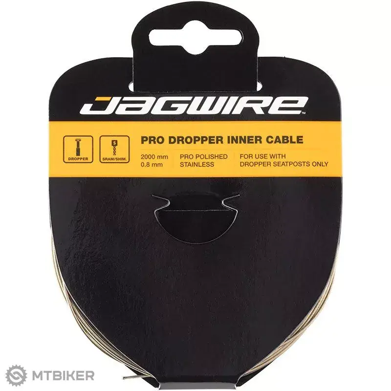 Výprodej Jagwire Dropper Pro Dropper lanko do teleskopických sedlovek, Ø-0.8 mm x 2 000 mm, nerez