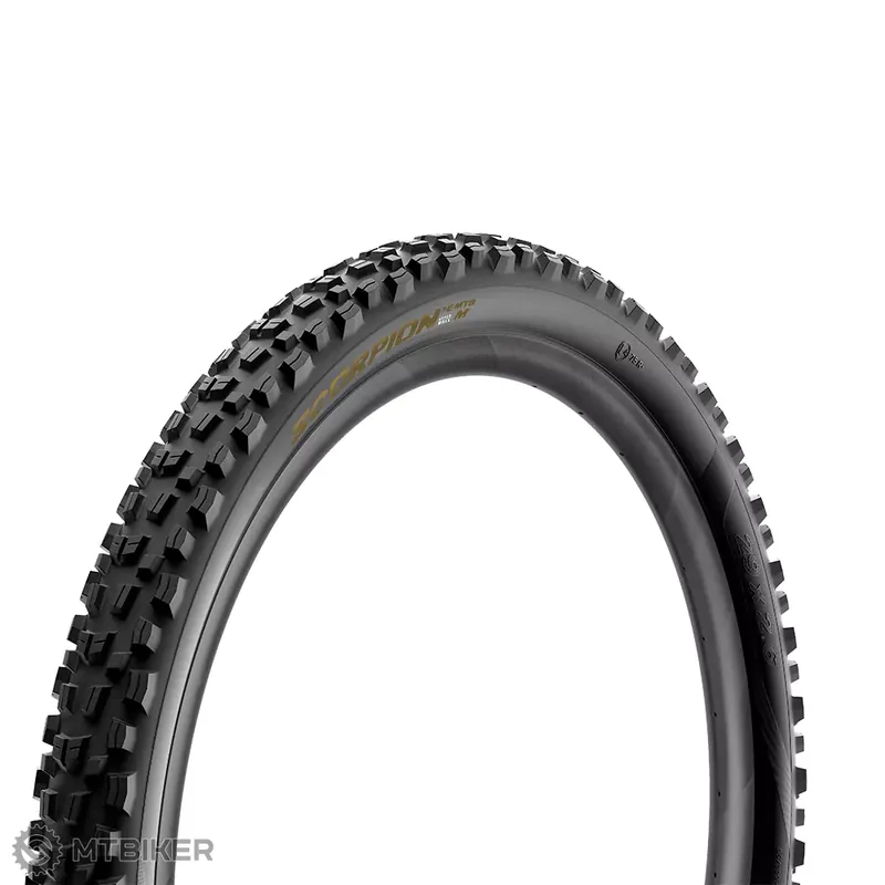 Pirelli Scorpion™ E-MTB M 27.5x2.6" HyperWALL SmartGRIP Gravity plášť, TLR, kevlar, zlaté nápisy Zlevněný