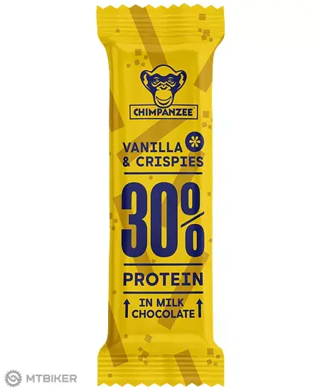 Horká Nabídka Chimpanzee PROTEIN BAR 30% proteinová tyčinka, 50 g, vanilla crispies