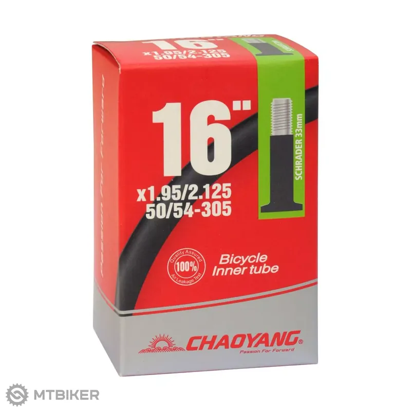 Ověřený Chaoyang 16x1.95-2.125" duše, autoventilek 33 mm