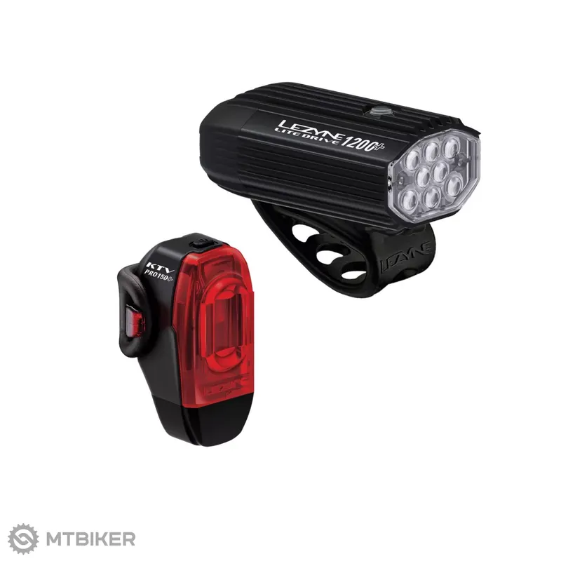 Lezyne LITE DRIVE 1200+ a KTV PRO+ set světel Akční Cena