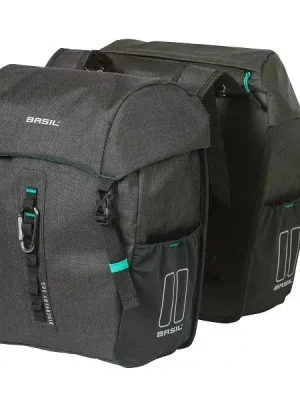 Basil DISCOVERY 365D DOUBLE BAG M taška na nosič, 18 l, černá melange Finální Výprodej