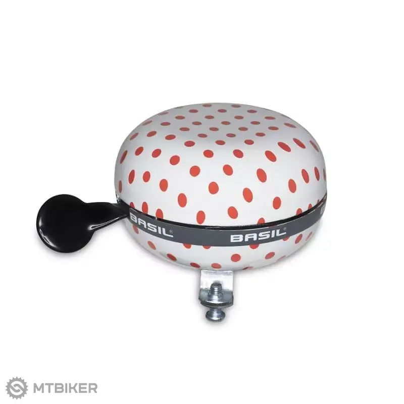 Aktuální Basil POLKADOT BIG BELL zvonek, bílá/červené tečky