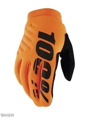 100% BRISKER dětské rukavice, fluo orange/black Vysoce Kvalitní