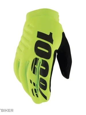 100% BRISKER dětské rukavice, fluo yellow/back Jen Po Omezenou Doba