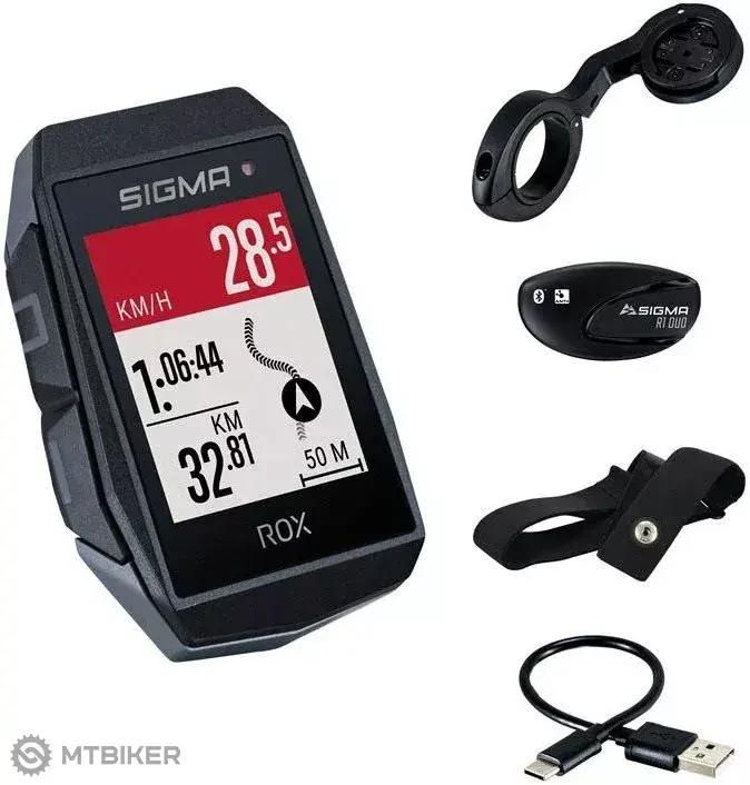 SIGMA ROX 11.1 EVO GPS cyklopočítač + hrudní pás, černá Pouze Dnes