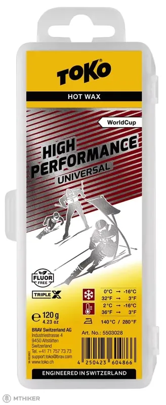 Bezpečná Platba TOKO TripleX High Performance vosk, 120 g, červená