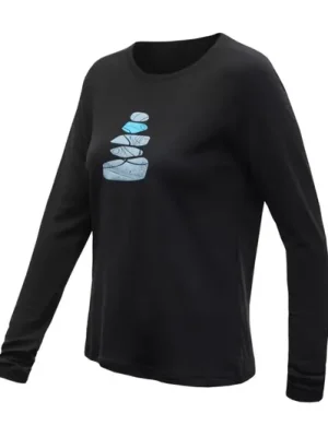 Akční Cena Sensor MERINO BLEND STONE dámské triko, černá