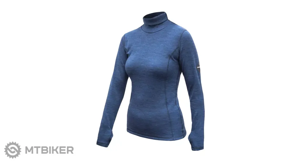 Vrácení Zdarma Sensor MERINO BOLD Roll Neck dámské triko, cool blue