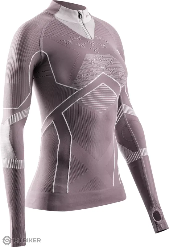 Levný X-BIONIC Energy Accumulator Light 1/2 Zip dámské tričko, dusty lavender/arctic white