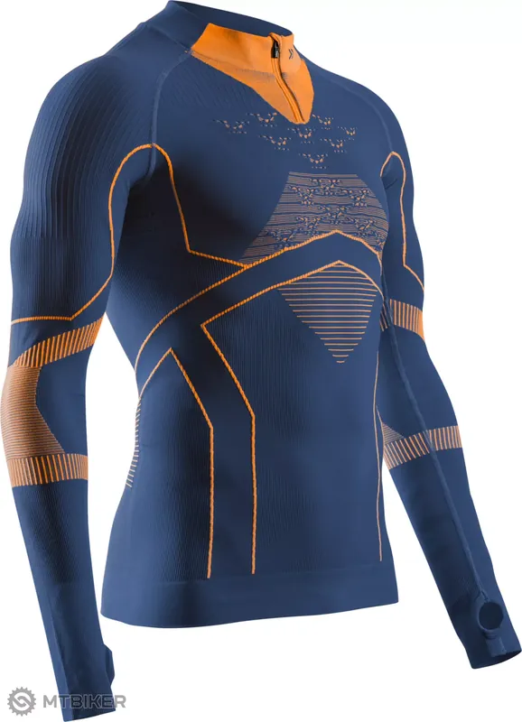 Rychlé Dodání X-BIONIC Energy Accumulator Light 1/2 Zip tričko, marine/orange