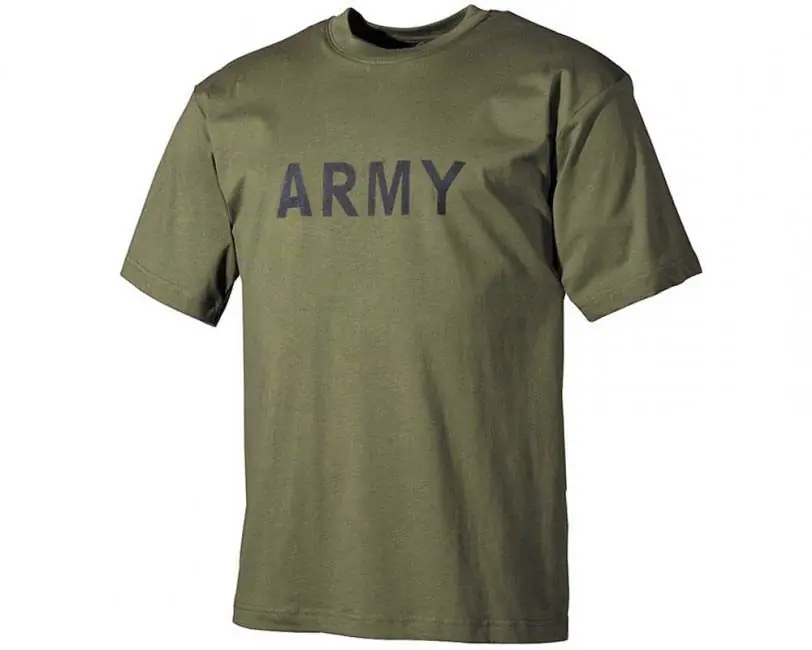 Nejlepší Volba MFH tričko s nápisem army olivové, 160g/m2