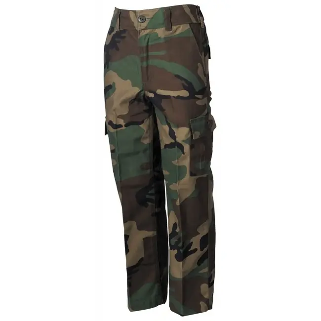 Nejprodávanější MFH BDU dětské kalhoty vzor woodland