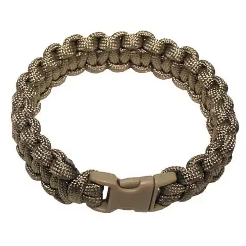 Dokud Zásoby Vydrží MFH náramek paracord coyote tan zapínání na klip, šířka 1,9 cm