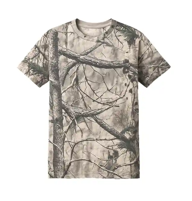Přímo Od Výrobce Loshan Kerry tričko, vzor Real tree hnědé