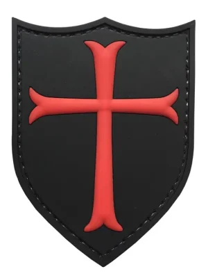 WARAGOD Nášivka 3D Knights Templar Crusaders Cross 7.5x5.7cm Levný