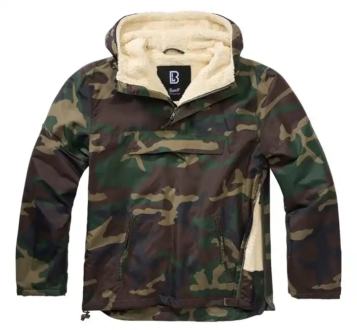 Super Cena Brandit Windbreaker Sherpa bunda, woodland