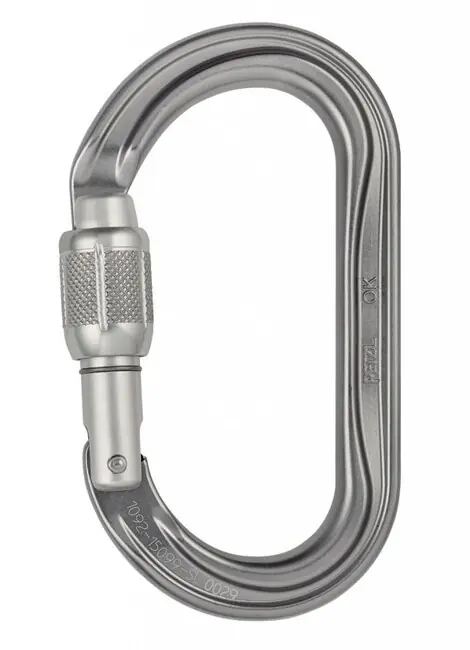 Dokud Zásoby Vydrží Petzl OK SCREW LOCK karabina ovál se šroubovací pojistkou